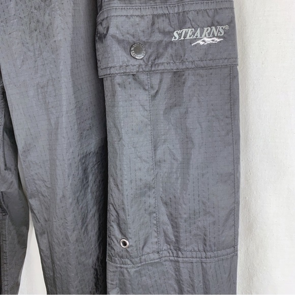 Stearns Dry Wear Waterproof Nylon Ripstop Rain Pants Black Pull-on Mesh sz M - Picture 6 of 16